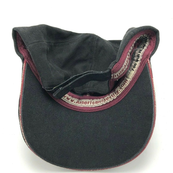 American Identity 1946 Specialty Apparel Hat Cap Strapback Black Red White - Picture 4 of 8